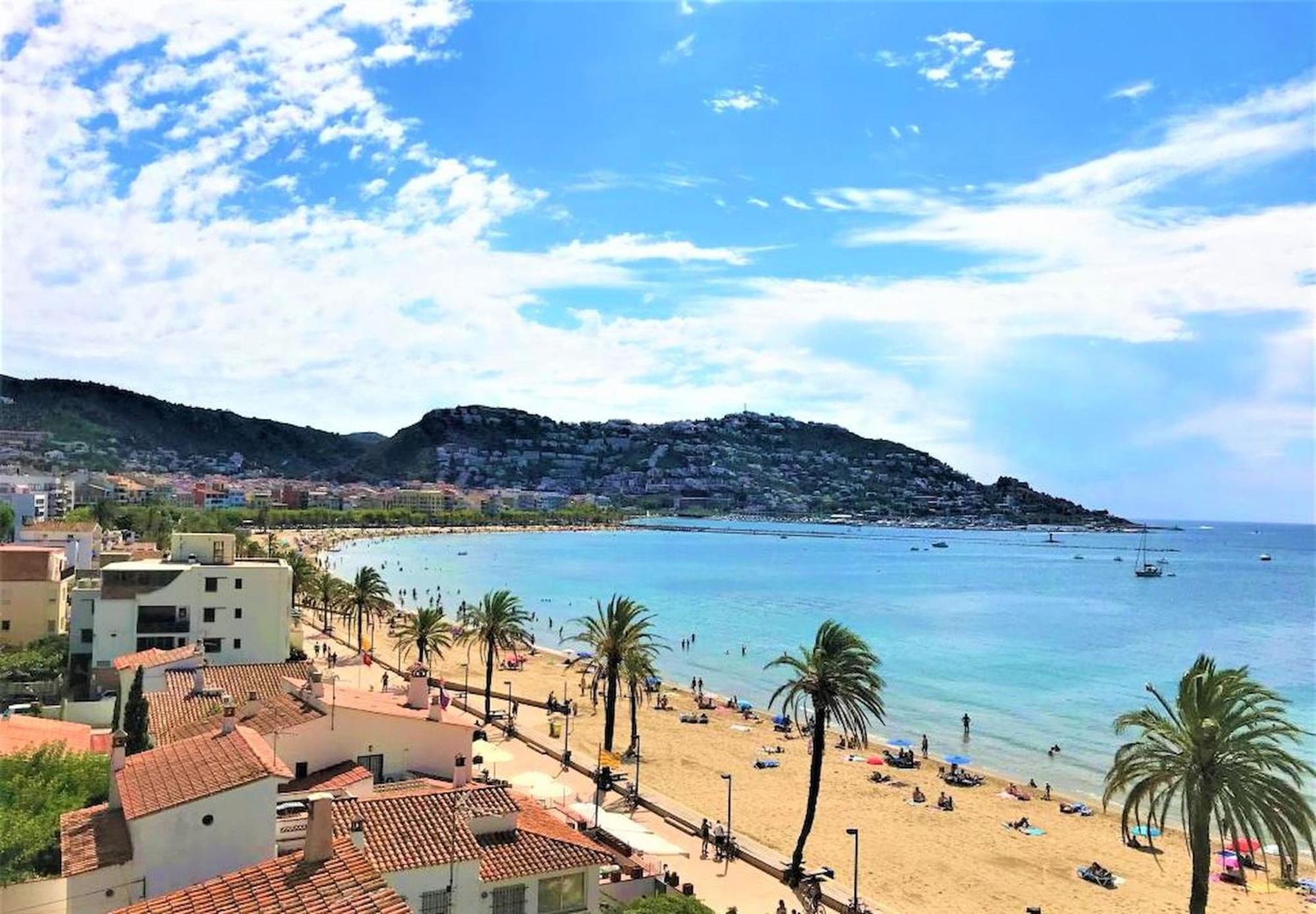 Apartamento En Roses A 2 Min De La Playa Con Vistas Al Mar Av-18 Girona Esterno foto